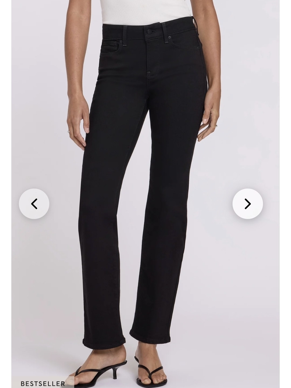 NYDJ Marilyn Straight Leg Jeans Black Size 6 - New without Tags